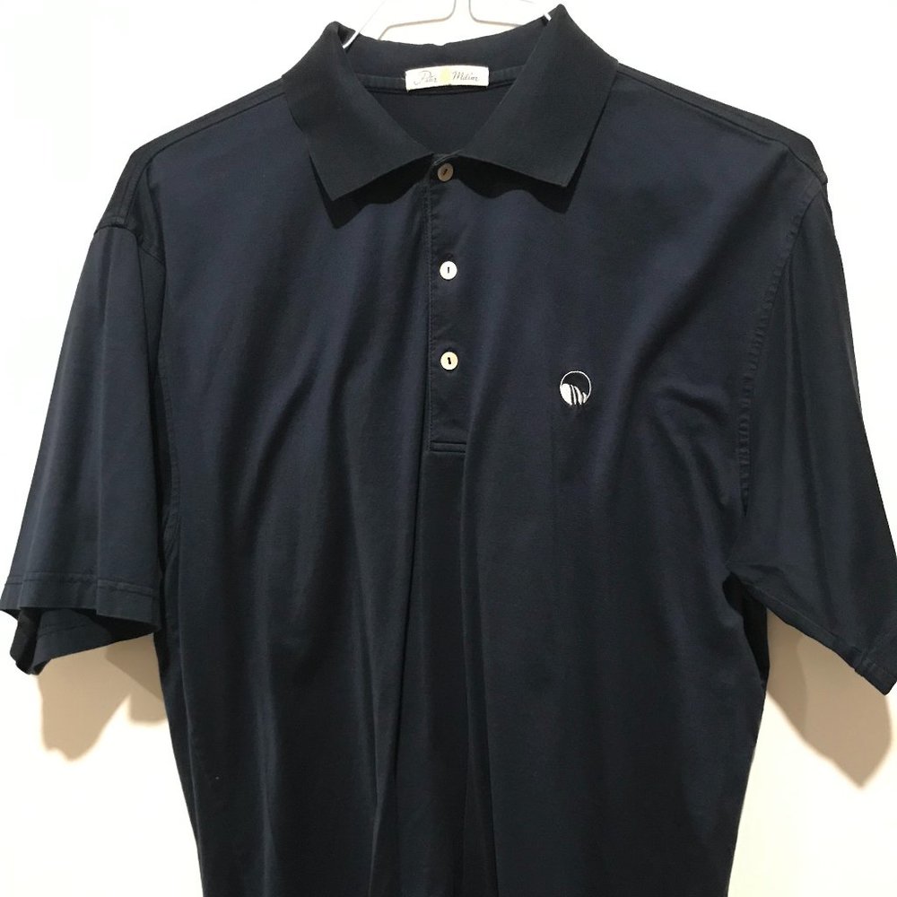 Peter Millar golf polo The Cliffs logo blue